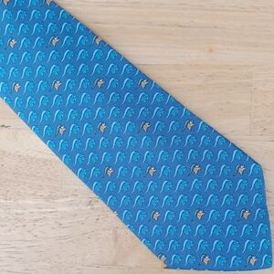Salvatore Ferragamo Blue Panda Pattern *PRINT* Tie